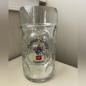 Bernon Balley Brauhaus Dimpled Glass Beer Stein Mug Collectible Octoberfest